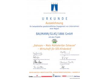 Urkunde TRIGOS 2008