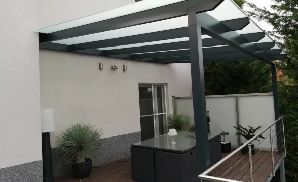 BAUMANN GLAS Glasdach anthrazit
