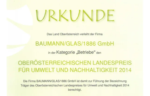 Nachhaltigkeitspreis des Landes OÖ 2014