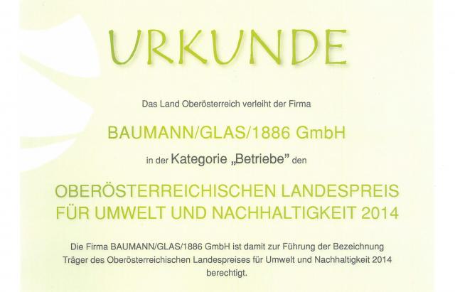 Nachhaltigkeitspreis des Landes OÖ 2014