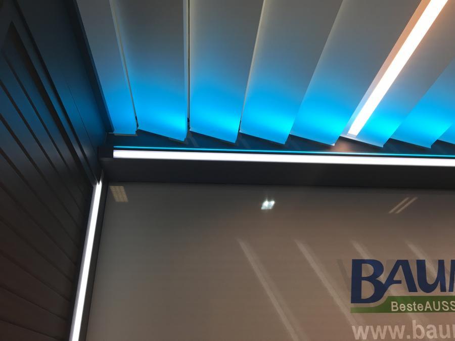 BAUMANN/GLAS LED RGB Beleuchtungen Terrassenüberdachung