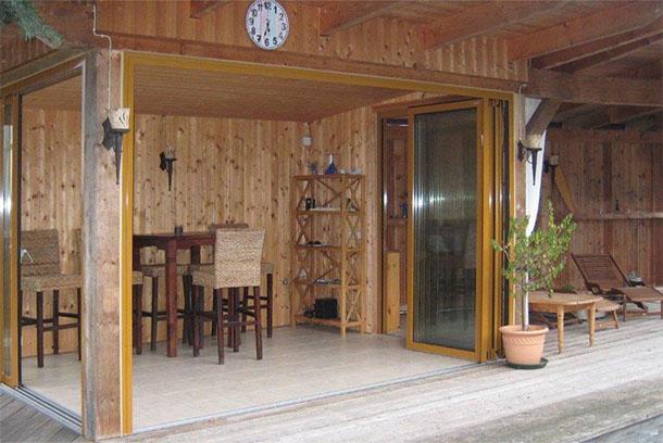 Terassenverglasung Holz