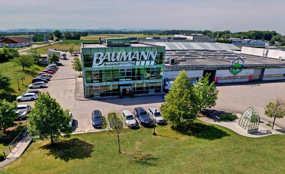 Drohnenaufnahme BAUMANN Palmhaus
