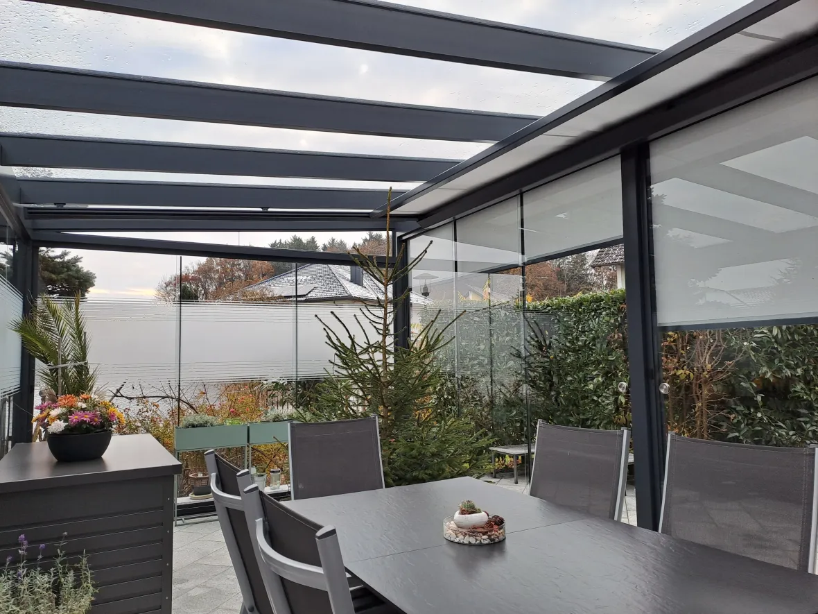 BAUMANN/GLAS/1886 GmbH Glasdach Terrassendach anthrazit grau