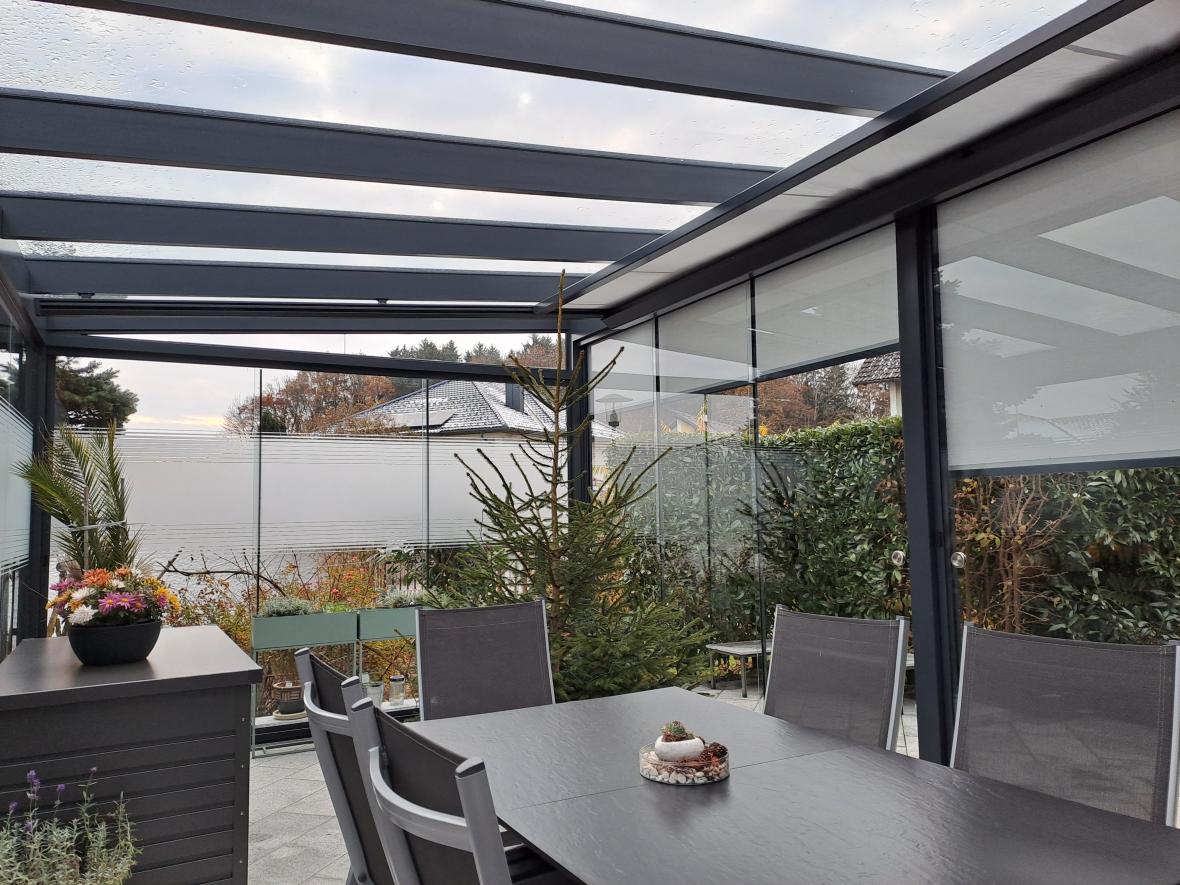 BAUMANN/GLAS/1886 GmbH Glasdach Terrassendach anthrazit grau